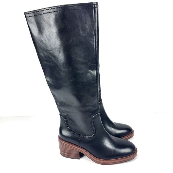 Vince Camuto Vuliann all Boots Knee high Black Leather 8M - Picture 2 of 14